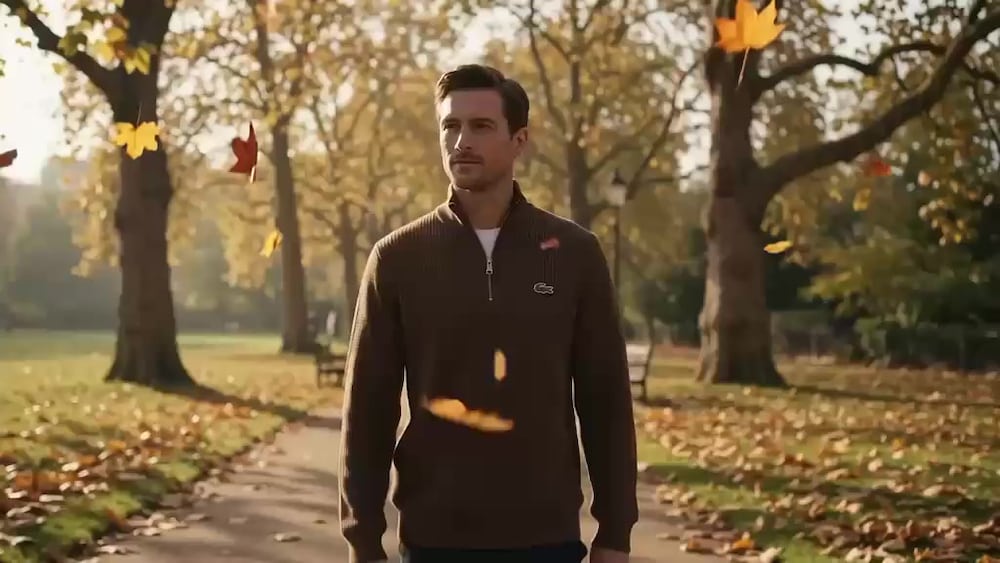 Lacoste Erkek Yarım Fermuarlı Sweatshirt Kazak - SİYAH - 2
