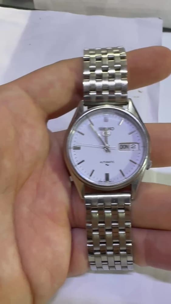 Seiko 5 Automatic 4206-8760 Beyaz Kadran Japon Otomatik Saat - 2