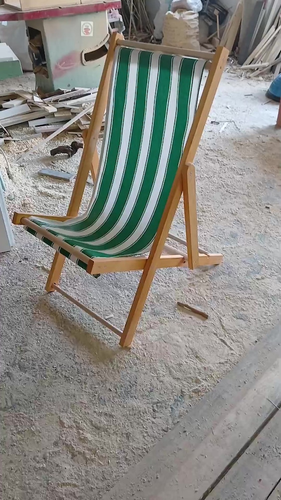 Ahşap Katlanır Şezlong, Balkon, Bahçe, Teras Ve Plaj Için - 2