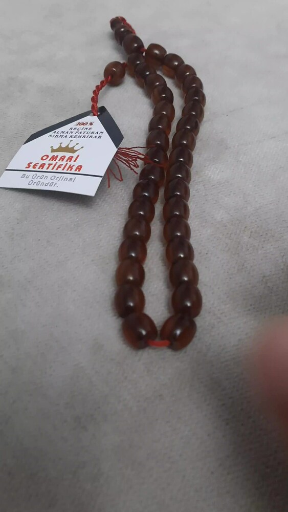 Sertifikalı sıkma Kehribar Tesbih - 2