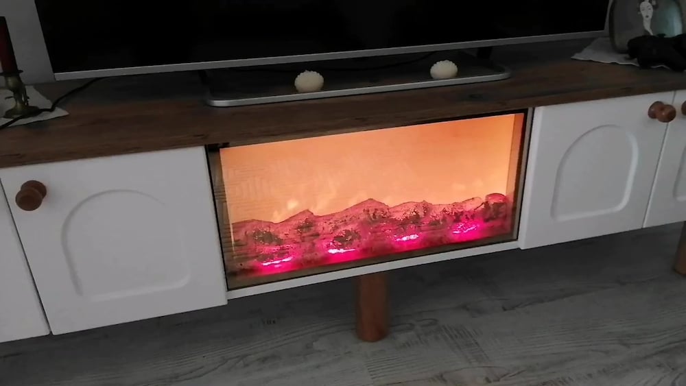 Yapay şömineli tv ünitesi - 2