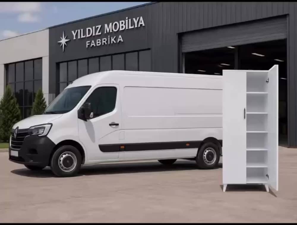 İMALATTAN SIFIR DOLAP PARLAK BEYAZ MDF ÇOK AMAÇLI DOLAP - 2