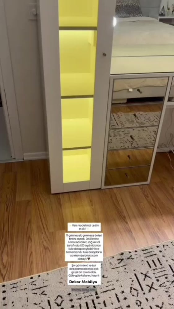 ışıklı makyaj aynası + makyaj masası/takımı için internet satışına mdf - 2