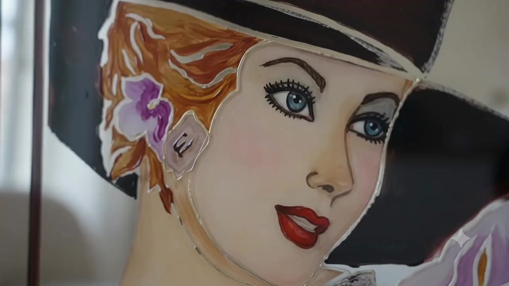 El Emeği Vitray ayna Ahşap cerceveli 62x81 - 2