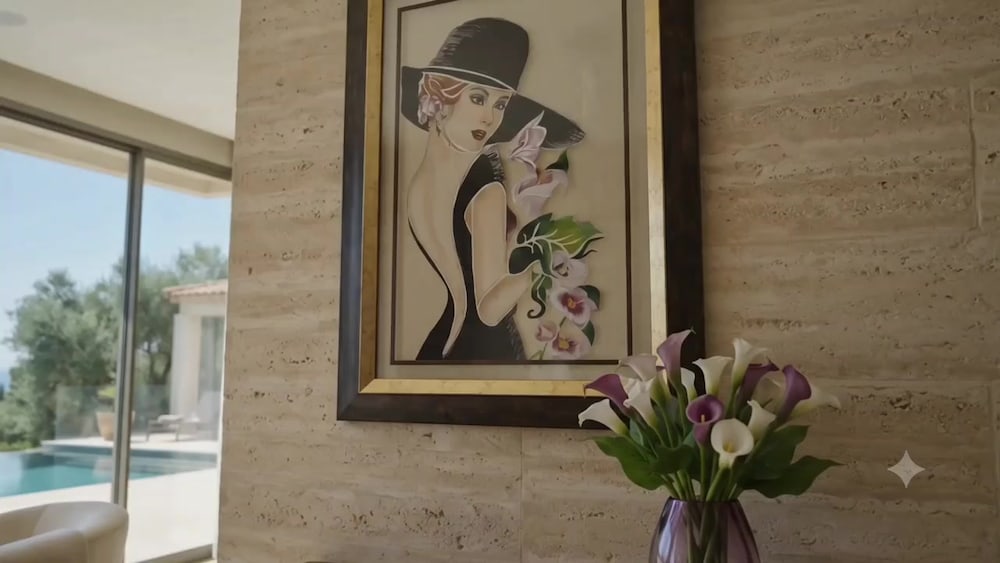 El Emeği Vitray ayna Ahşap cerceveli 62x81 - 2
