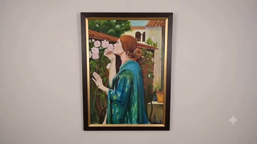 GÜLLERİN BÜYÜSÜ MUHTEŞEM BÜYÜK BOY YAĞLI BOYA TABLO 115X85 SADO İMZALI - 2