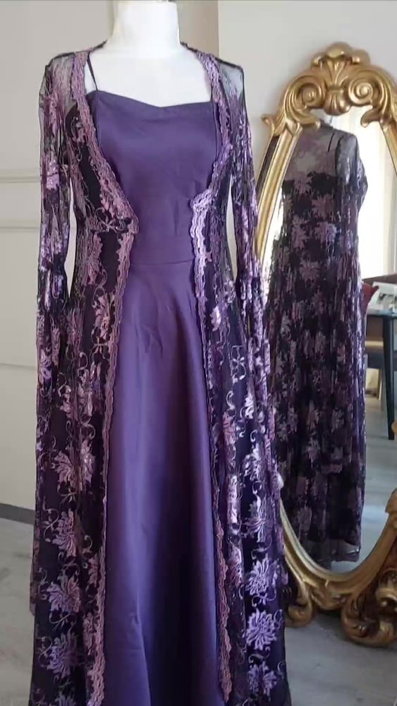 Dantel kaftan bindallı - 2