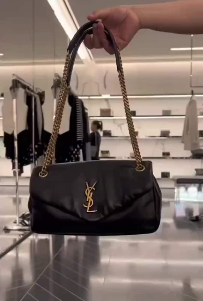 YSL (Saint Laurent) Taba Deri Zincirli Omuz Çantası - 2