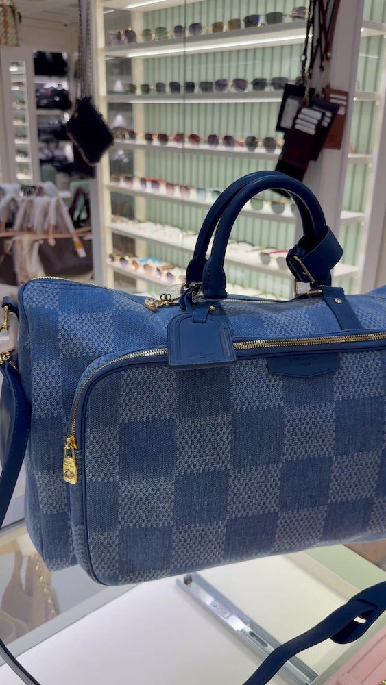 Louis Vuitton Damier Denim Keepall Çanta - 2