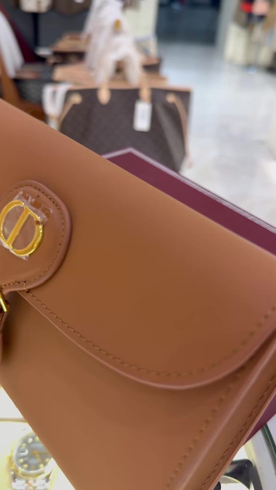 Dior Taba Deri Zincirli Omuz Çantası - 2