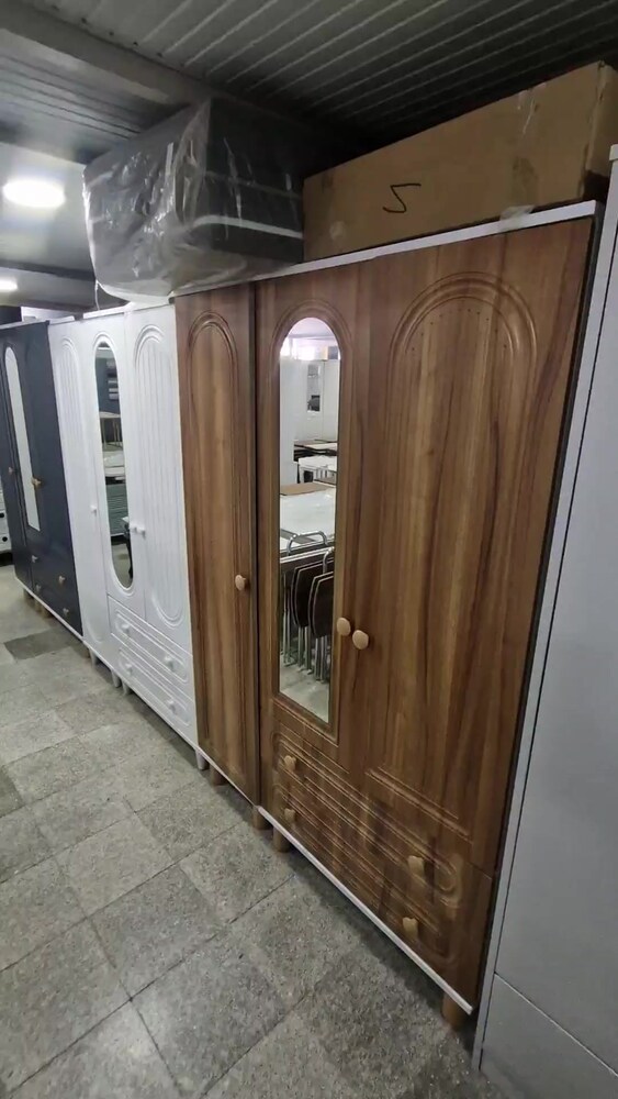 contry elbise dolabı ceviz 3 kapılı - 2