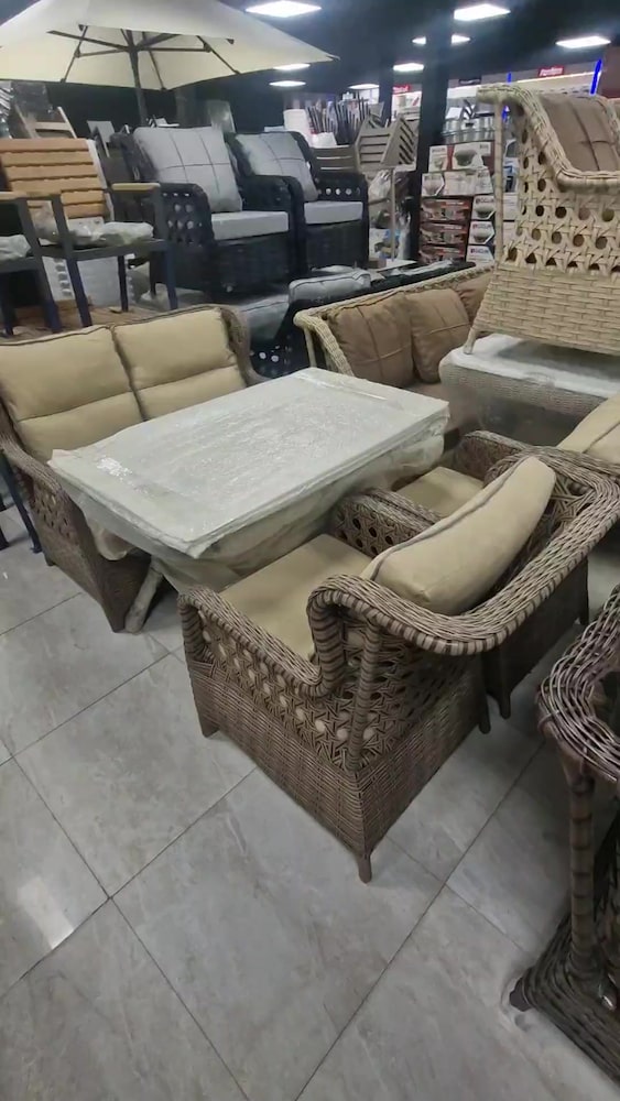 Rattan 4 kişilik bahçe takımı kahverengi - 2
