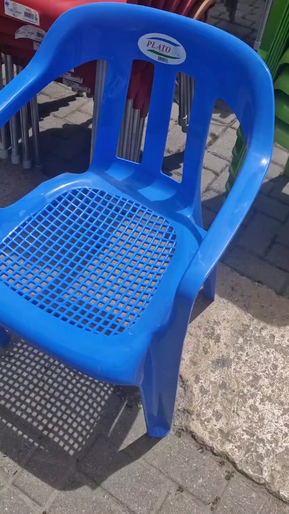 PLATO PLASTİK MAVİ KOLLU SANDALYE | BAHÇE BALKON TERAS - 2